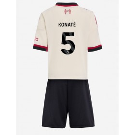 Liverpool Ibrahima Konate #5 Borta Kläder Barn 2025-26 Kortärmad (+ Korta byxor)